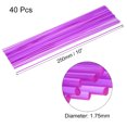 thumbnail image 2 of Uxcell PLA Filament Refills for 3D Printing Pen 10inch Length 40pcs Clear Purple, 2 of 5