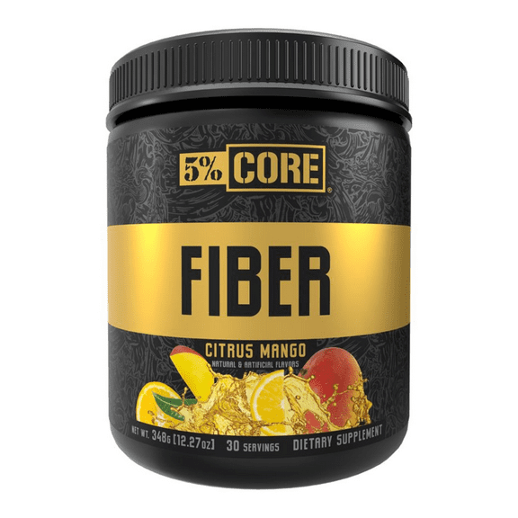 5% Nutrition Core Fiber Daily Prebiotic for Gut Support and Regularity (Citrus Mango)