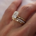 thumbnail image 3 of SOLITAIRE JEWELS 0.19TCW Round Moissanite Diamond Inlay Wedding Band Solid 14K Yellow Gold, 3 of 6