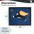 thumbnail image 3 of Angel Cat with Star Black Framed Floater Canvas Wall Art, design by Stephen Huneck, 3 of 10