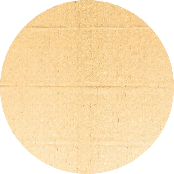 Ahgly Company Indoor Round Solid Brown Modern Area Rugs, 4' Round
