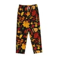 thumbnail image 4 of Daiia Autumn Maple Leaves A Women's Sleep Pant with Pockets and Drawstring,Pajama Pants-Large, 4 of 9