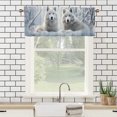 thumbnail image 3 of Wolf Window Curtain Valance Wildlife Animal Pine Trees Winter Snow Natural Landscape Forest Rod Pocket Window Valance for Living Room Bathroom Bedroom Kitchen 54 by 18 in, 1 Panel, 3 of 6