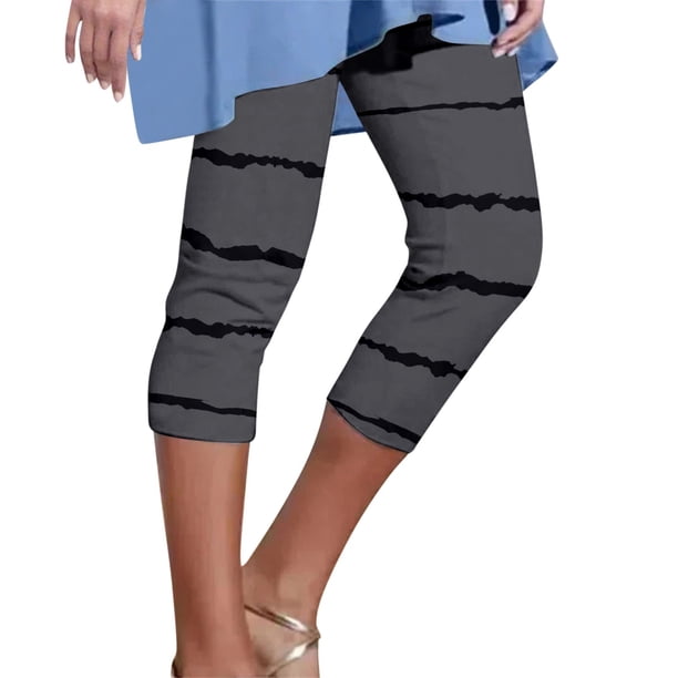 Gibobby Leggings Con Forro Polar Mujer Mallas 3/4 para mujer, mallas informales con estampado cintura alta para mujer, mallas atléticas, pantalones cortos entrenamiento Yoga(Gris, S)
