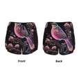 thumbnail image 3 of Susaid Bird 2 Print Women's High Waisted Running Shorts Quick Dry Athletic Gym Track Workout Shorts Zip Pocket-Small, 3 of 7