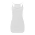 thumbnail image 6 of WIZUTIZ Womens Dresses Summer Stylish High Rise Hanging Neck Solid Sun Dress Sleeveless V-Neck Sun Dress for Teen Girls Mini Dress Wrinkle-Free Birthday Dress White, 6 of 6