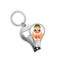 thumbnail image 1 of Traditional Oriental Dancer Cartoon Fingernail Clipper Cutter Opener Key Chain Scissor, 1 of 3