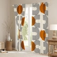 thumbnail image 3 of Castle Fairy Retro Geometric Pattern Black Out Curtains for Adults, Abstract Art Curtains Pack of 2 (42x63 Each) for Bedroom, Orange Beige, 3 of 6