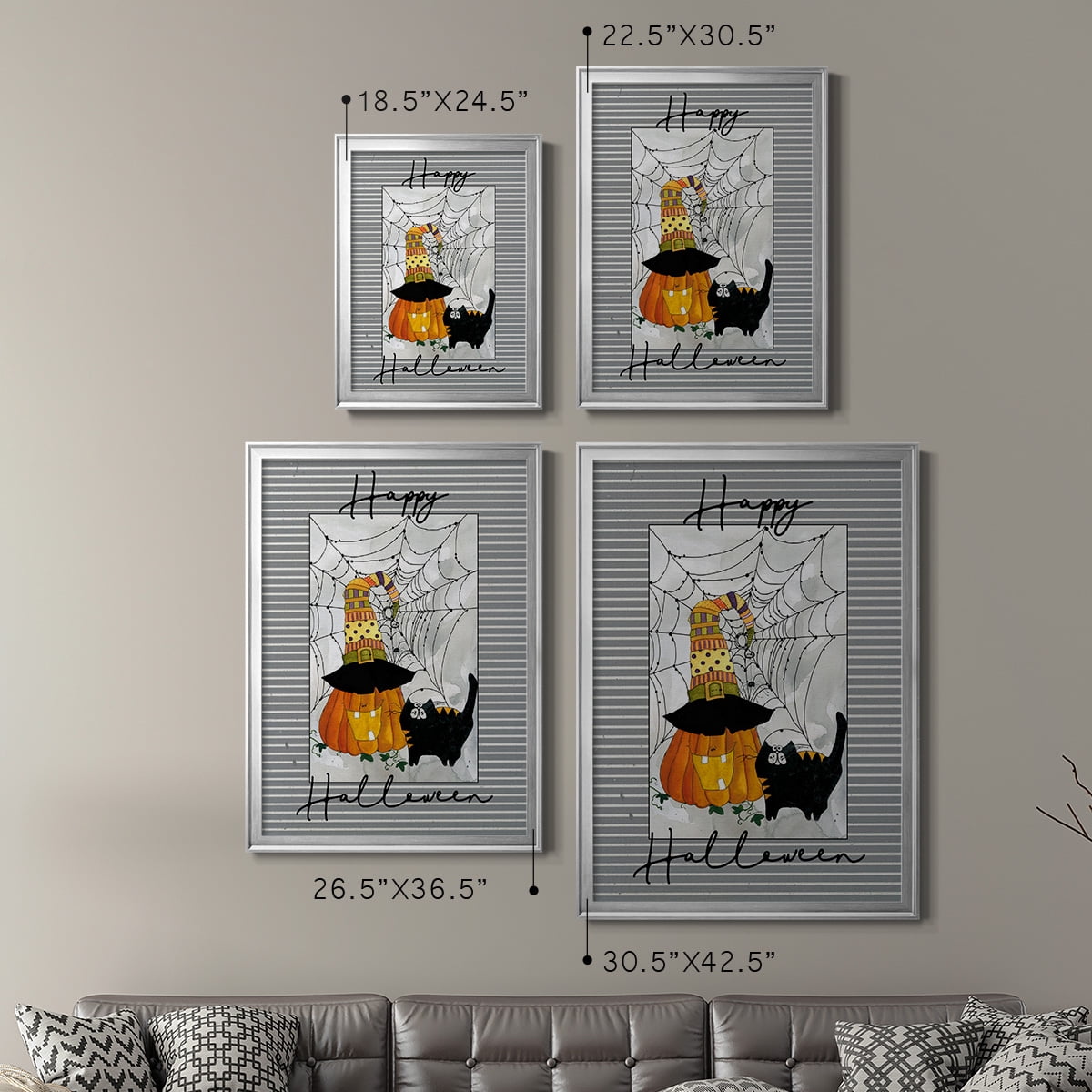 Happy Halloween Pumpkin Premium Classic Framed Print - Ready to Hang