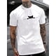 thumbnail image 1 of Camisetas Manfinity Homme para hombre, cuello redondo, manga corta, estampadas, divertidas, informales, de algodón, para verano., 1 of 6