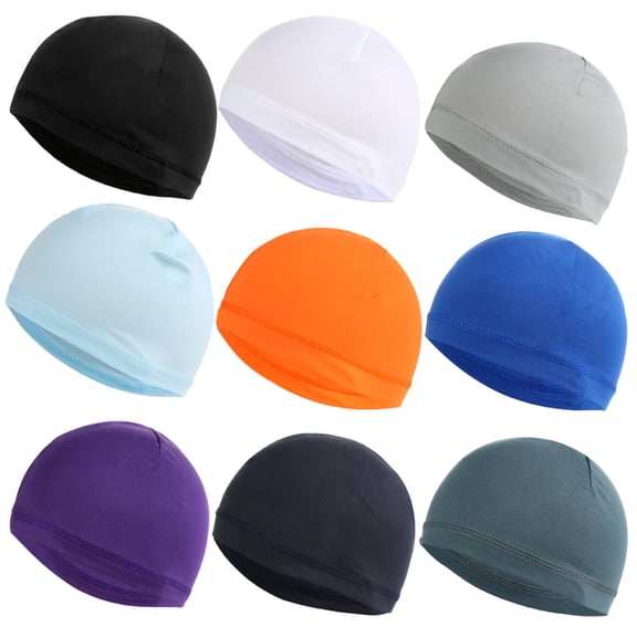 9 Pcs Cooling Skull Caps, Stretch Helmet Liner, Multipurpose Sweat Caps for Motorcycle, Cycling & Running