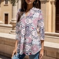 thumbnail image 2 of Weardear Womens Tops 3/4 Sleeve Shirts V Neck Blouses Dressy Casual Tunic Tops, 2 of 4