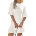thumbnail image 6 of Women 2 Pieces Knit Set Half Sleeve Pullover Sweater and Mini Skirt Matching Sets, 6 of 7