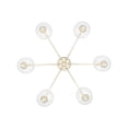 thumbnail image 2 of Keating 6 Light Chandelier in Antique Ivory with Hammered Water Glass Shade, 2 of 7