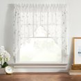 thumbnail image 2 of Ellis Curtain Chatham 100% Polyester Tailored Embroidered Sheer Rod Pocket Swag Pair  70" x 38" White, 2 of 3