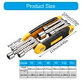 thumbnail image 3 of 6 in 1 Folding Nut Driver Set Metric Hexagon Nut Driver Folding Socket Wrenches Portable Handle Screwdriver Wrenches Hand Tool, 3 of 8