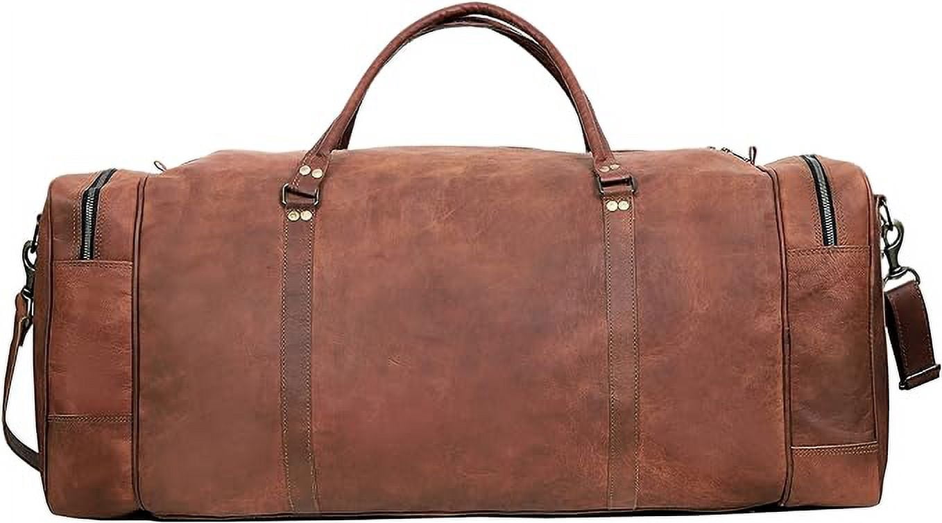 RUZIOON 30 inch Large duffel bags for men hold all leather travel bag overnight gym sports weekend bag