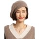 thumbnail image 1 of Boinas de cachemira para mujer, gorros de invierno cálidos de lana merino de punto de gran tamaño en color beige, 1 of 4