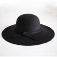 thumbnail image 1 of JM Sombrero de fieltro de lana para mujer y niña, sombrero de bombín de ala ancha, elegante sombrero flexible JM, 1 of 5