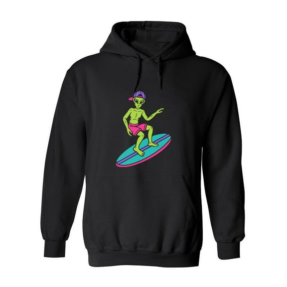 Surfer Alien Hoodie Men -Image by Shutterstock, Male Small