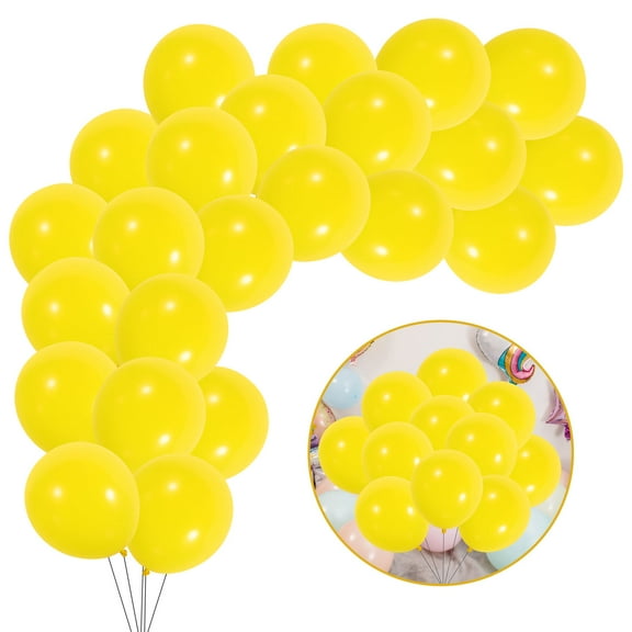 IFANLANDOR 100Pcs Yellow Latex Balloons for Birthday Party and Decorations 4.1X1.0X0.04In