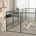 thumbnail image 2 of Gymax 16 Panel 40'' Height Pen Fence w/ Lock Indoor Outdoor Foldable Fencing Gate, 2 of 10