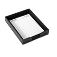 thumbnail image 1 of Dacasso Black Bonded Leather Letter Tray, 1 of 2