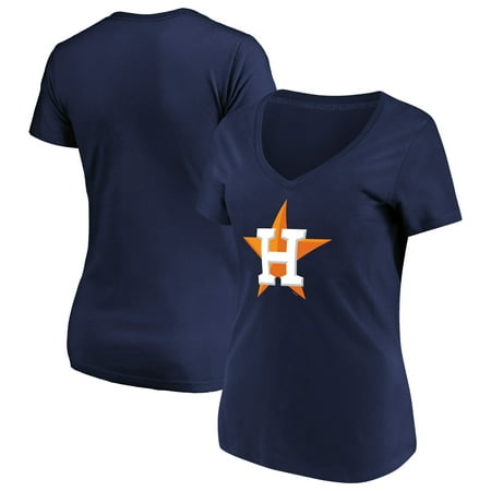 Women's Majestic Navy Houston Astros Top Ranking V-Neck