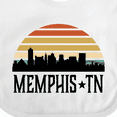 thumbnail image 4 of Inktastic Memphis Tennessee Skyline Retro Sunset Boys or Girls Baby Bib, 4 of 4