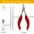 thumbnail image 6 of Toenail Clippers for Ingrown Toenail or Thick Nails, Ingrown Toenail Clippers for Seniors Sharp Stainless Steel Soft Non-Slip Handle Red, 6 of 7