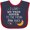 Navy and Red, variant on Inktastic I Love My Twin Sister to the Moon and Back Boys or Girls Baby Bib