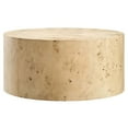 thumbnail image 2 of Modway Cosmos 35" Round Modern Burl Wood Coffee Table in Natural, 2 of 9