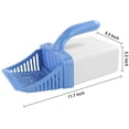 thumbnail image 4 of Cat Litter Shovel and Litter Box 2 in 1, Pet Cleaning Tool with Garbage Bag, Cat Litter Sand Cleaner (2 Colors Option) (Color: Blue), 4 of 5