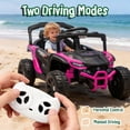 thumbnail image 5 of Track Seven 24V Kids Ride on Car, Electric UTV with Remote Control, Bluetooth, Music, 4-Wheel Suspension, Anti-Collision Bar, 14.6" Wide Single Seat, 24V Ride on Toy Car for Boys Girls Aged 3+, Pink, 5 of 8