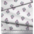 thumbnail image 3 of Soimoi Silk Fabric Floral Block Decor Fabric Printed Yard 42 Inch Wide, 3 of 5