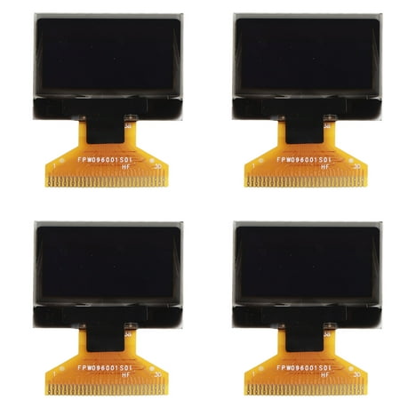 

4Pcs 0.96in Organic Light Emitting Diode LCD Display 30PIN 128x64 Resolution Clear Displaying Screen Yellow Blue Dual Displaying