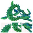 thumbnail image 2 of Escritorio Con Adorno Dragón Cristal Juguete Marino Impreso en 3D Azul Y Verde, 2 of 6