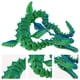 thumbnail image 2 of Escritorio Con Adorno Dragón Cristal Juguete Marino Impreso en 3D Azul Y Verde, 2 of 6