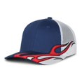 thumbnail image 3 of Outdoor Cap SKRRT-01 Flame Embroidery Mesh Back Cap-Royal-White, 3 of 8
