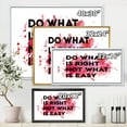 thumbnail image 4 of Designart 'Do What Is Right Not What Is Easy On Red Background' Traditional Framed Canvas Wall Art Print, 4 of 5
