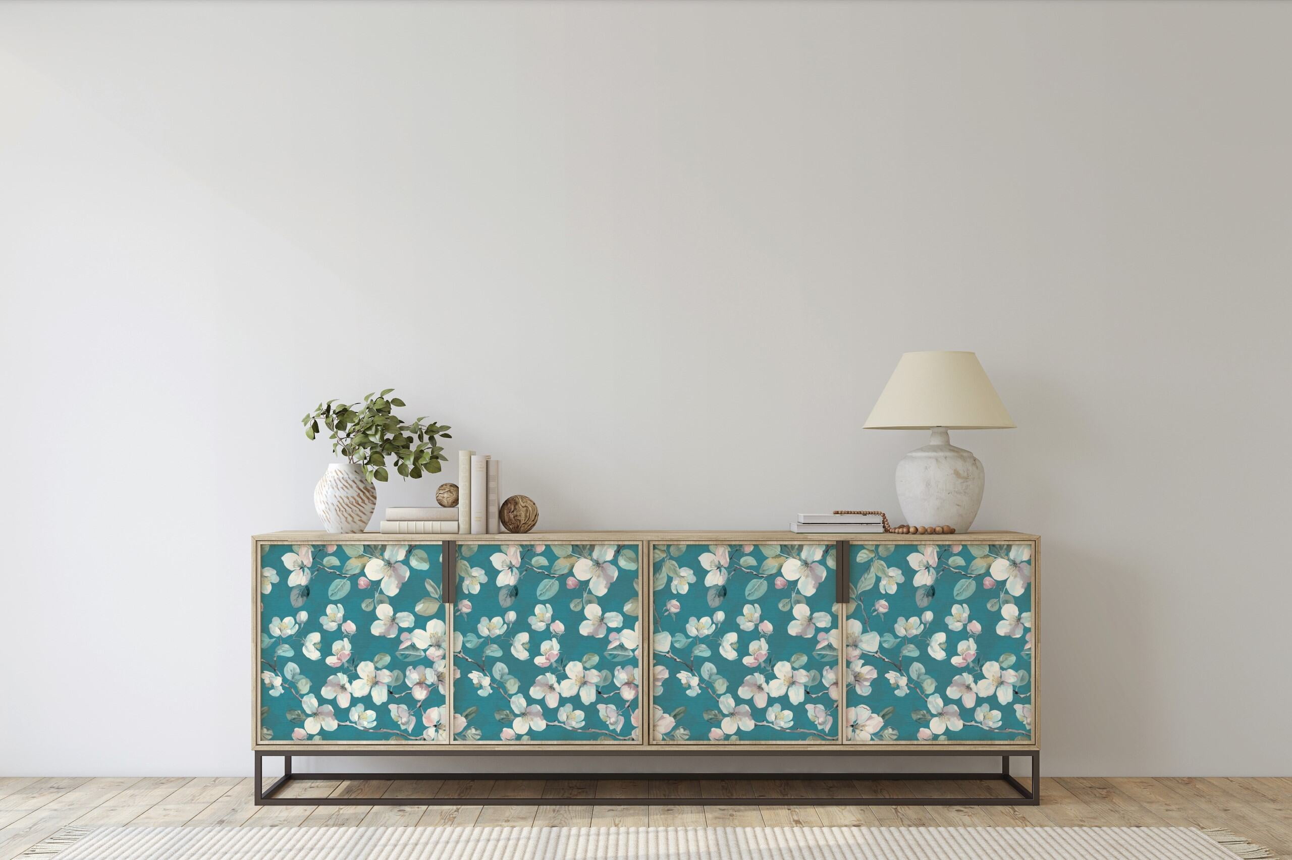 Wall Wear Peel and Stick Wallpaper Roll 17.5" x 216" – “It's Actually Cerulean Design” Removable Self-Adhesive Vinyl, Renter-Friendly, Easy to Apply, Modern Home Décor