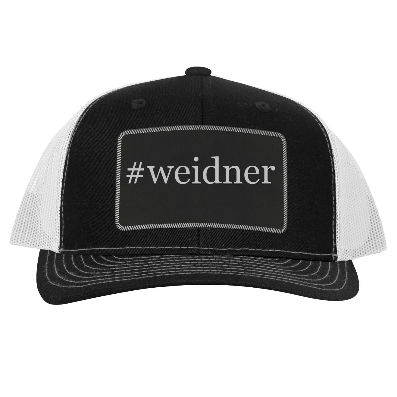 Hashtag Leather Dark Brown Patch Engraved Trucker Hat One Legging it Around #Railer Hashtag Leather Dark Brown Patch Engraved Trucker Hat One Legging it Around #Railer