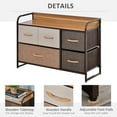 thumbnail image 5 of HOMCOM 5-Drawer Dresser, 2-Tier Storage Tower with Steel Frame for Bedroom, Nursery Room, Multicolored, 5 of 9