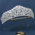 thumbnail image 5 of Necvior Crystal Tiara Crowns Women Sparkling Princess Tiara for Bride Fashion Bridal Hair Accessories for Wedding Birthday Prom, 5 of 10