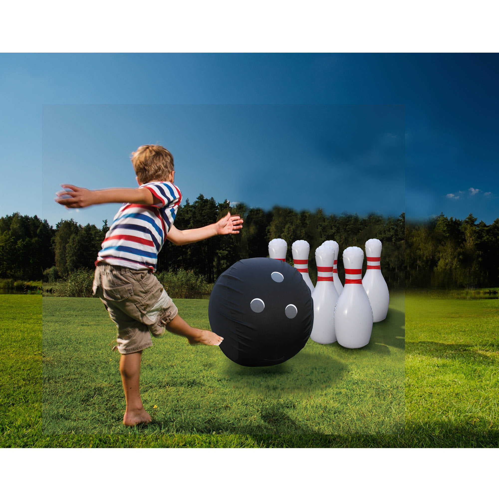 Etna Giant Inflatable Bowling Set Garden Kits Adults Fun Party Games Birthday 