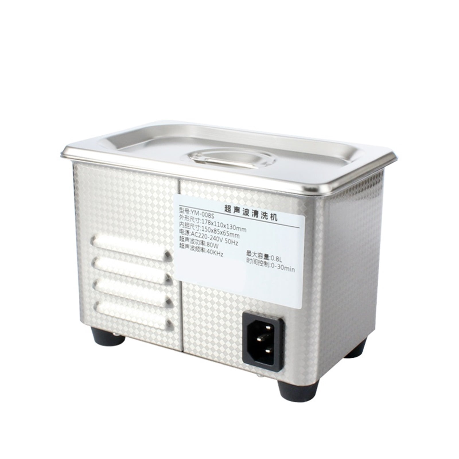 50W 0.8L Ultrasonic Cleaner Stainless Steel Washing Bath Machine Glasses Jewelry Watch Mini Ultrasound Wave Cleaning Tank