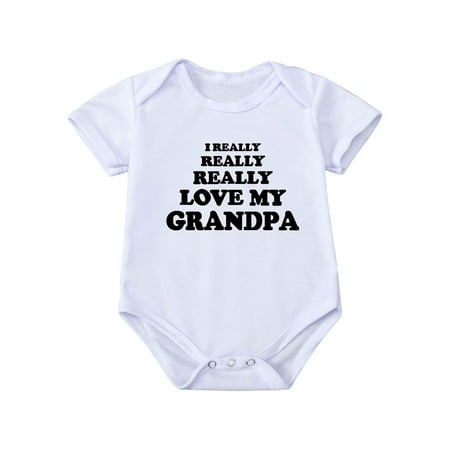 

Summer Savings Clearance! Stamzod 0-24Months Body For Newborns Toddler Baby Girls Boys Romper Short Sleeve Letter Print Jumpsuit Rompers Summer Baby Overalls