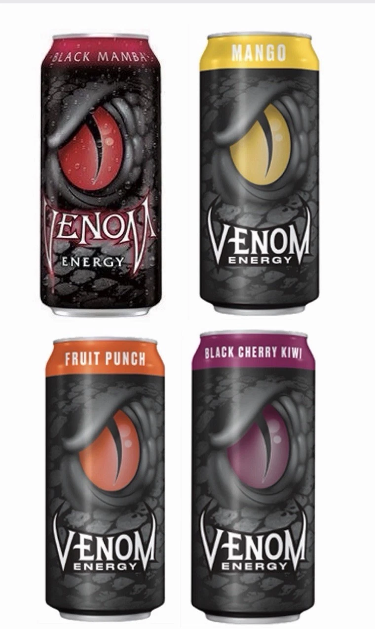 Venom Energy Drink Killer Taipan F(AKA MANGO), 16 Ounce (8 Cans