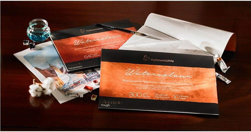 Hahnemuehle The Collection Watercolour Paper Block, 11.8" x 15.7", 140 lb.