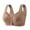Coffee, variant on Front Closure Daisy Bras for Women No Underwire Push up Full Coverage Bras Wireless Seamless Bra for Everyday Wine 50